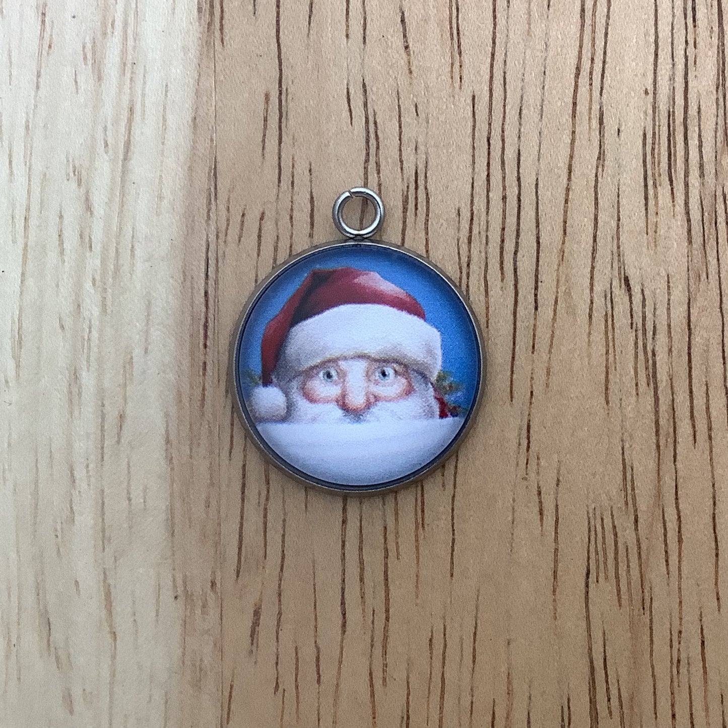 Santa, Snowmen and Reindeer Glass Cabochon Charms