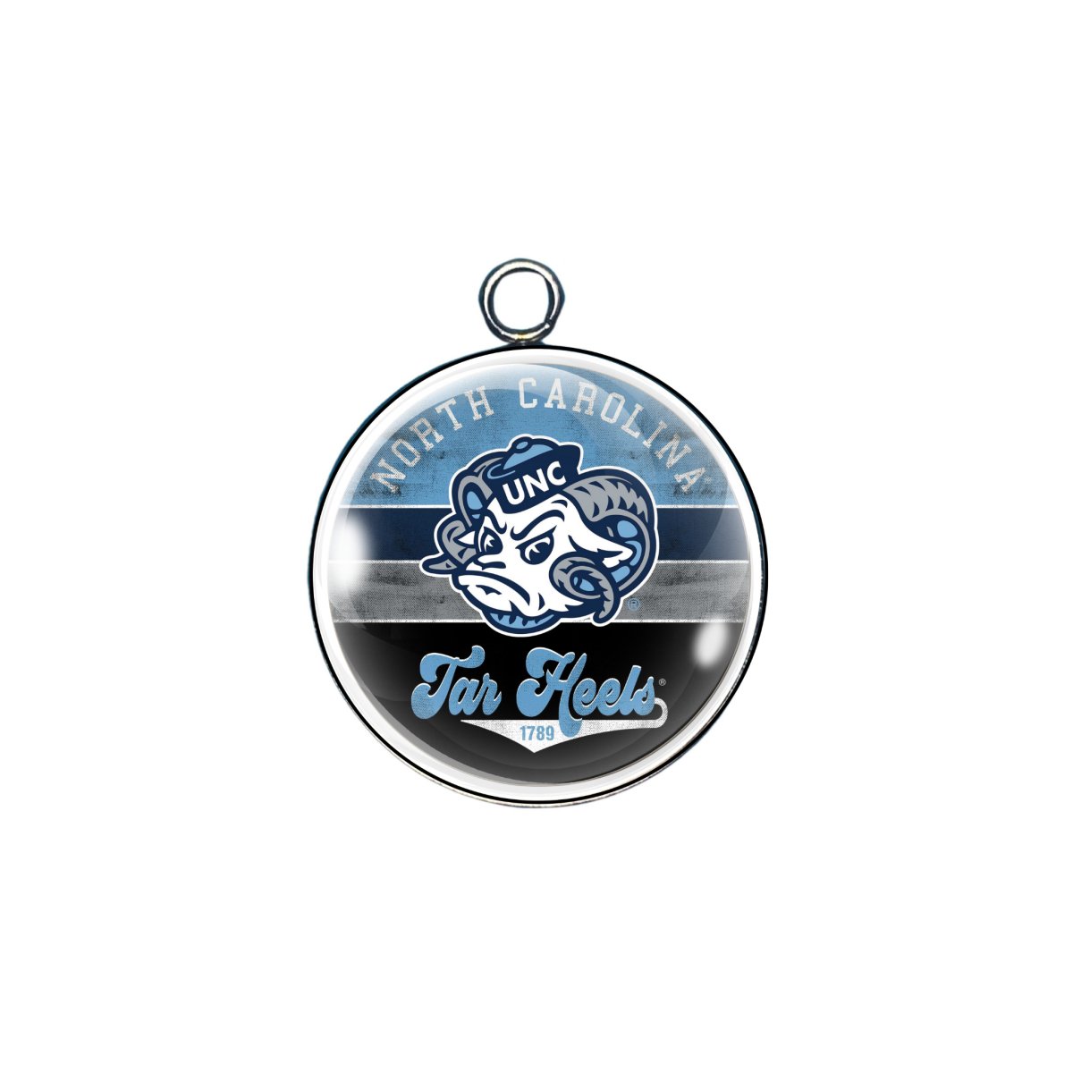 NC Tar Heels glass cabochon charm