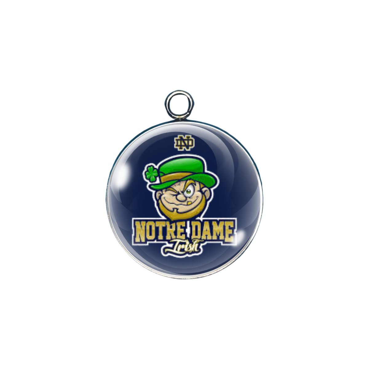  notre dame glass cabochon charm