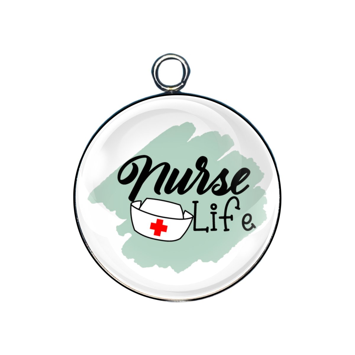 Nurse Life glass cabochon charm