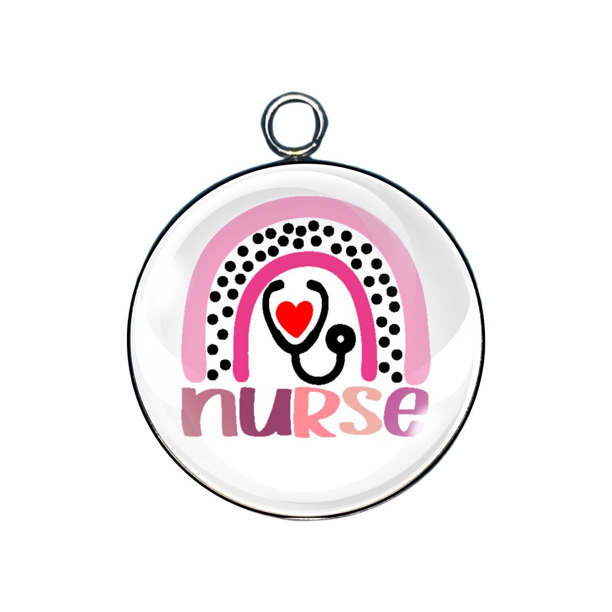 Nurse Life glass cabochon charm