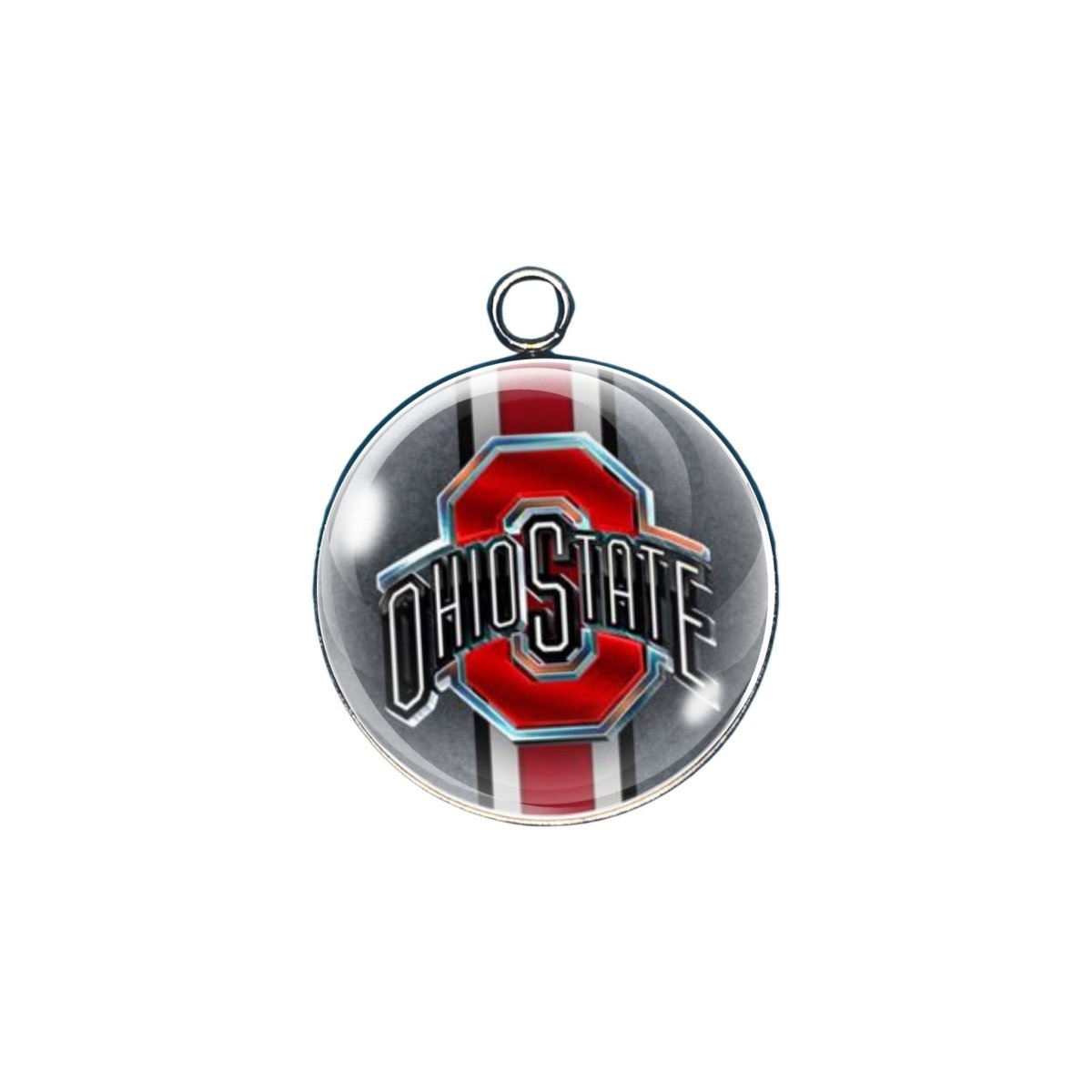 Ohio state glass cabochon charm