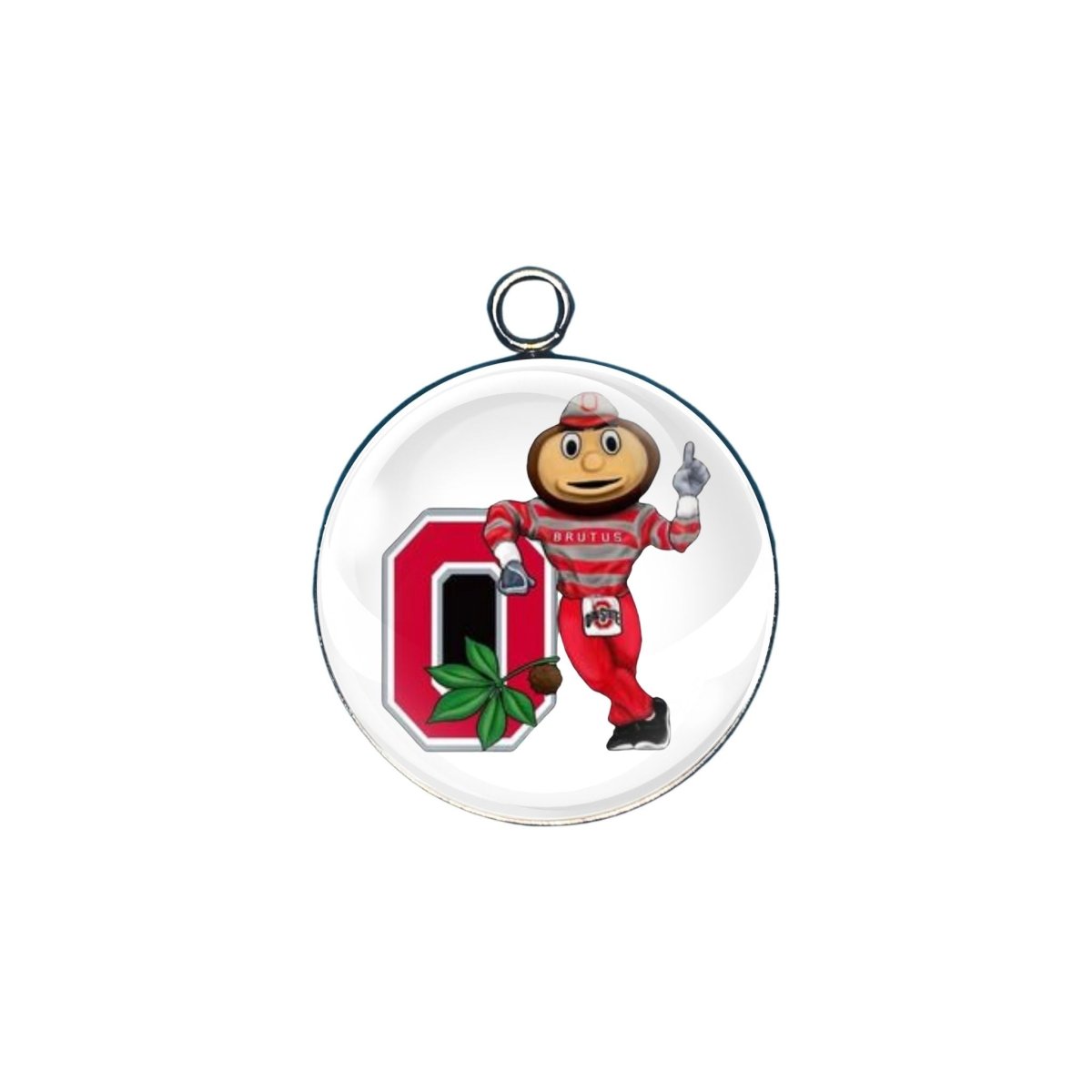 Ohio state glass cabochon charm