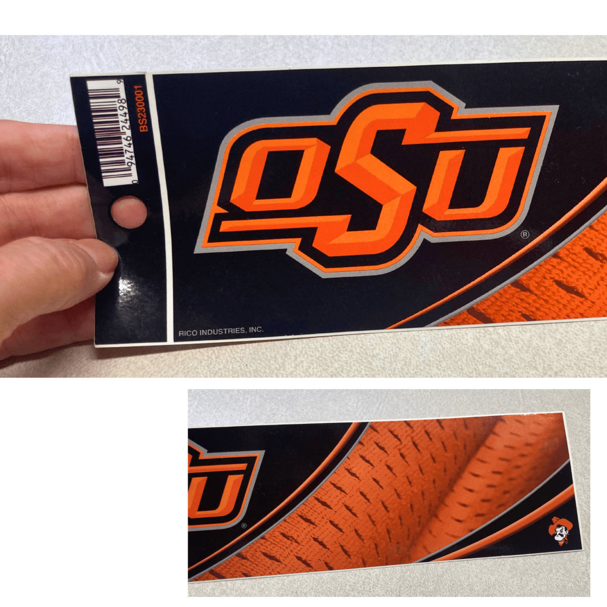 Oklahoma State University, OSU Bumper Sticker,  3"x12"  - Official Licensed