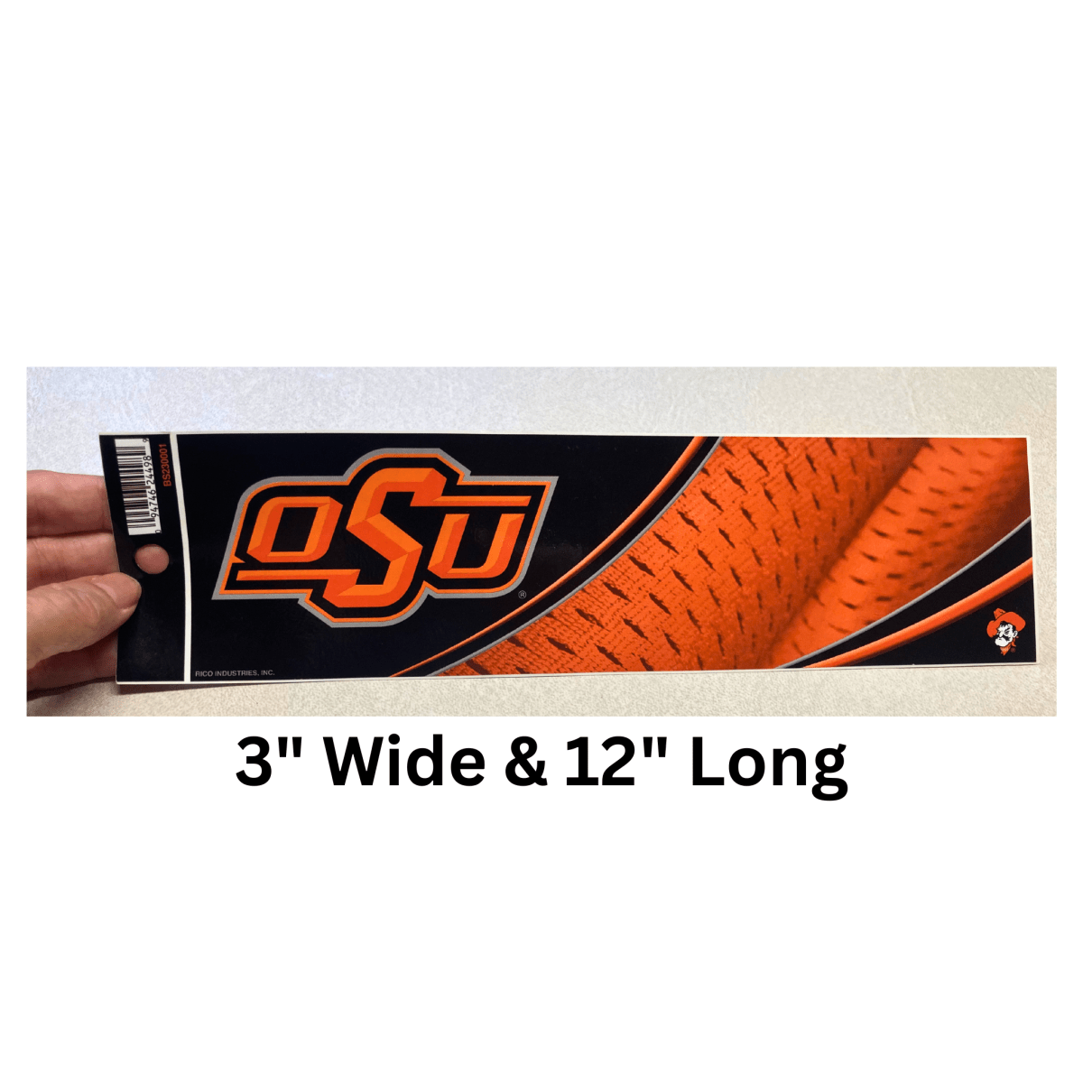 Oklahoma State University, OSU Bumper Sticker,  3"x12"  - Official Licensed