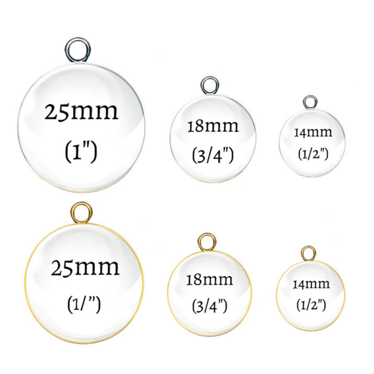 Ornamental Christmas Glass Cabochon Charms Holiday Jewelry Making Craft Pendants