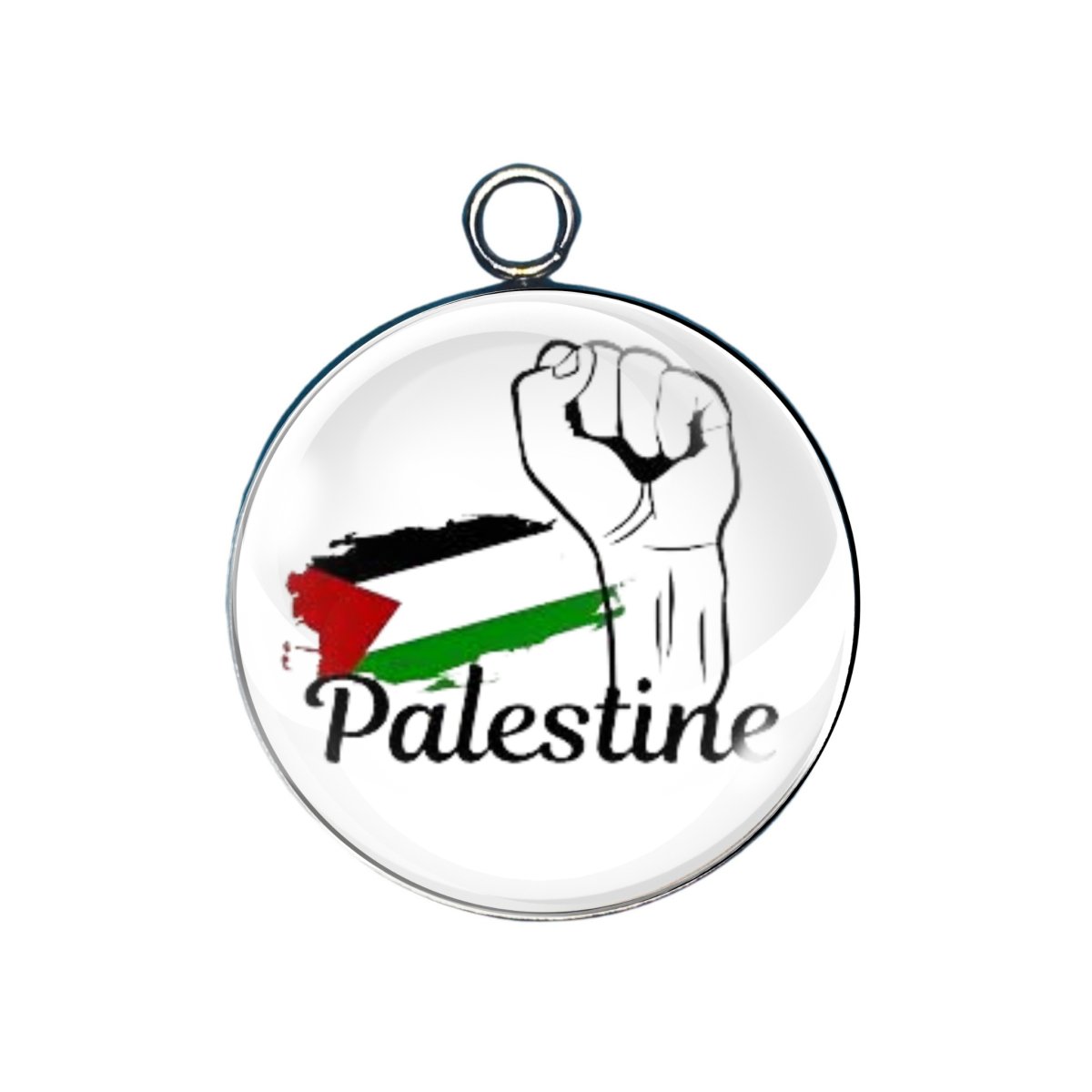 Palestine Flag glass cabochon charm