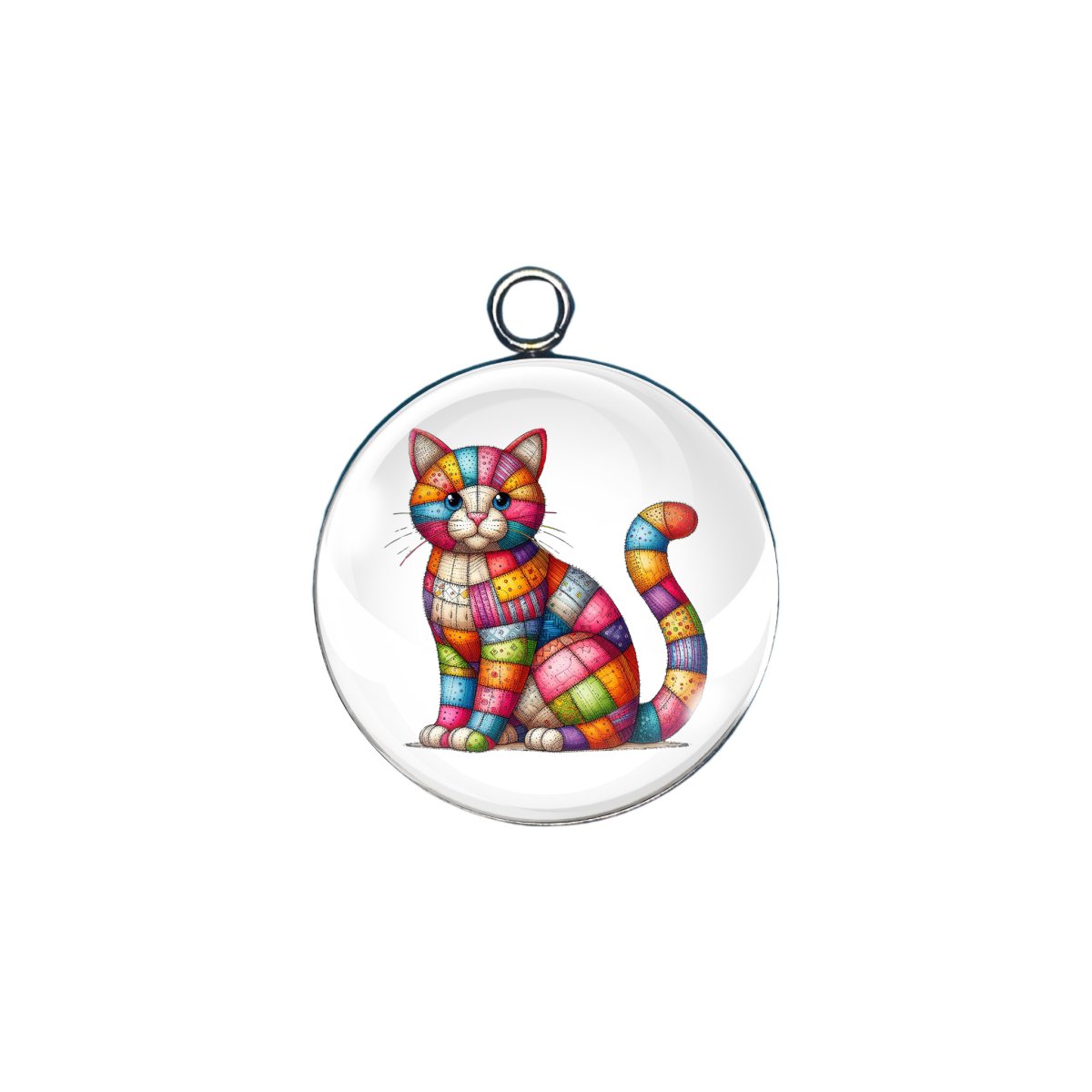 patchwork pets glass cabochon charm