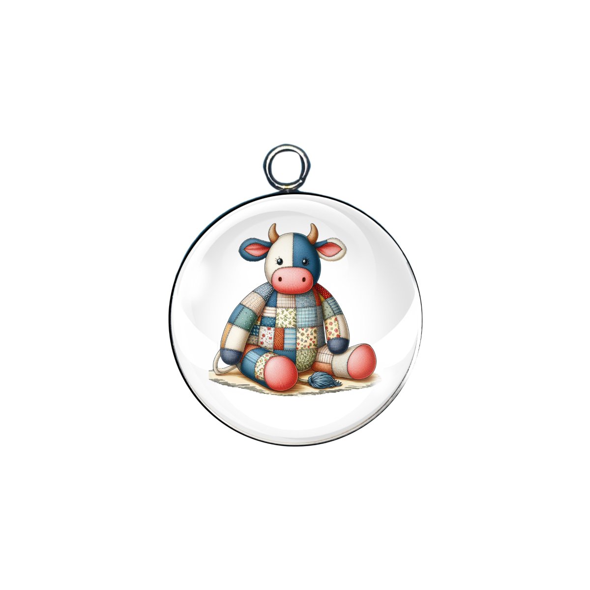 patchwork pets glass cabochon charm