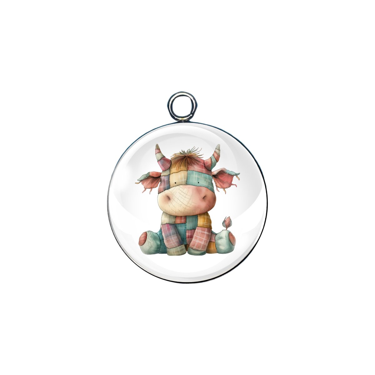 patchwork pets glass cabochon charm