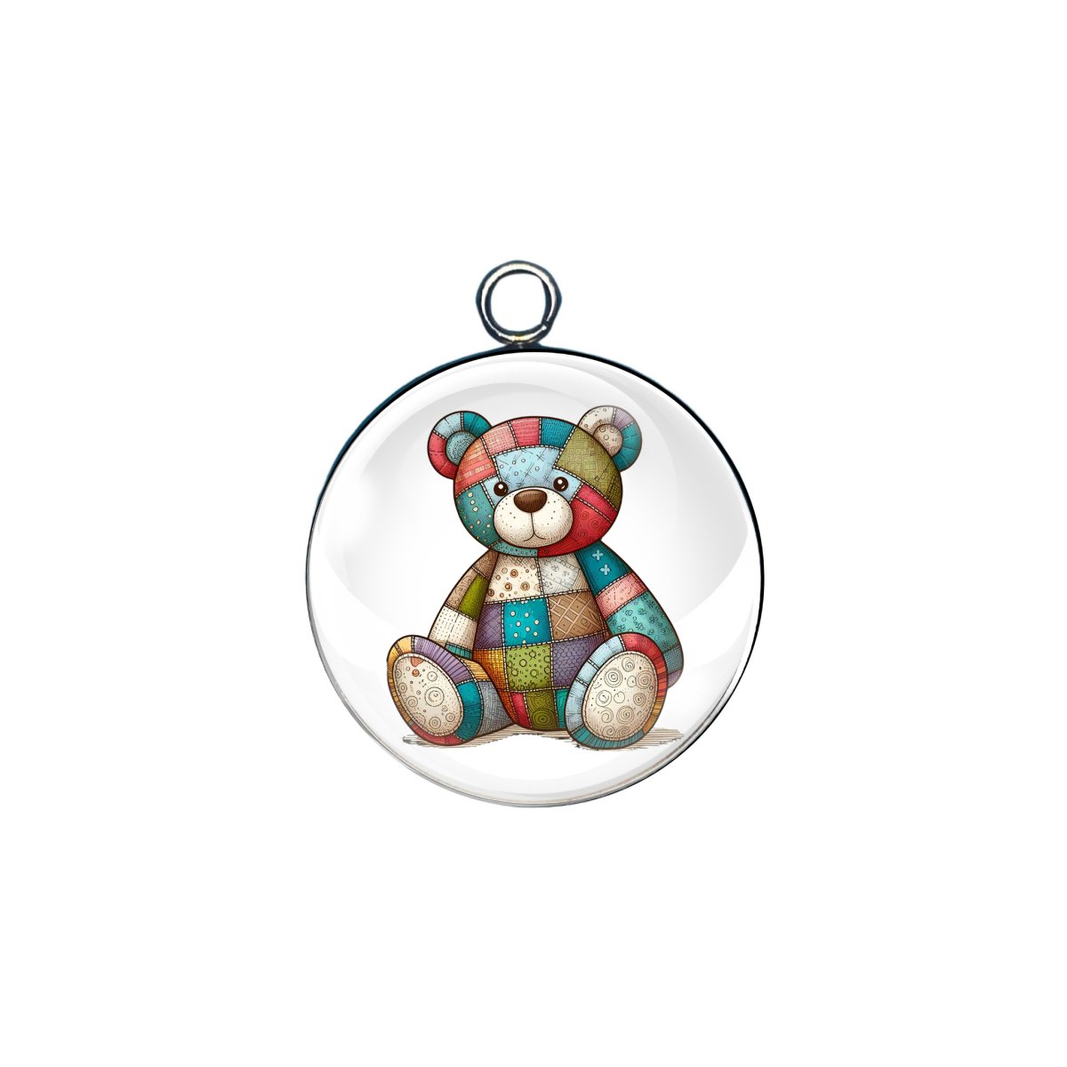 patchwork pets glass cabochon charm