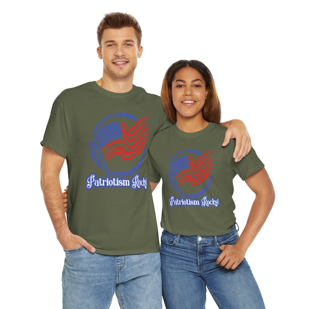 Patriotism Rocks T-Shirt - Unisex Heavy Cotton Tee