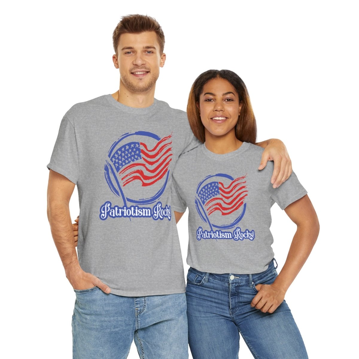 Patriotism Rocks T-Shirt - Unisex Heavy Cotton Tee