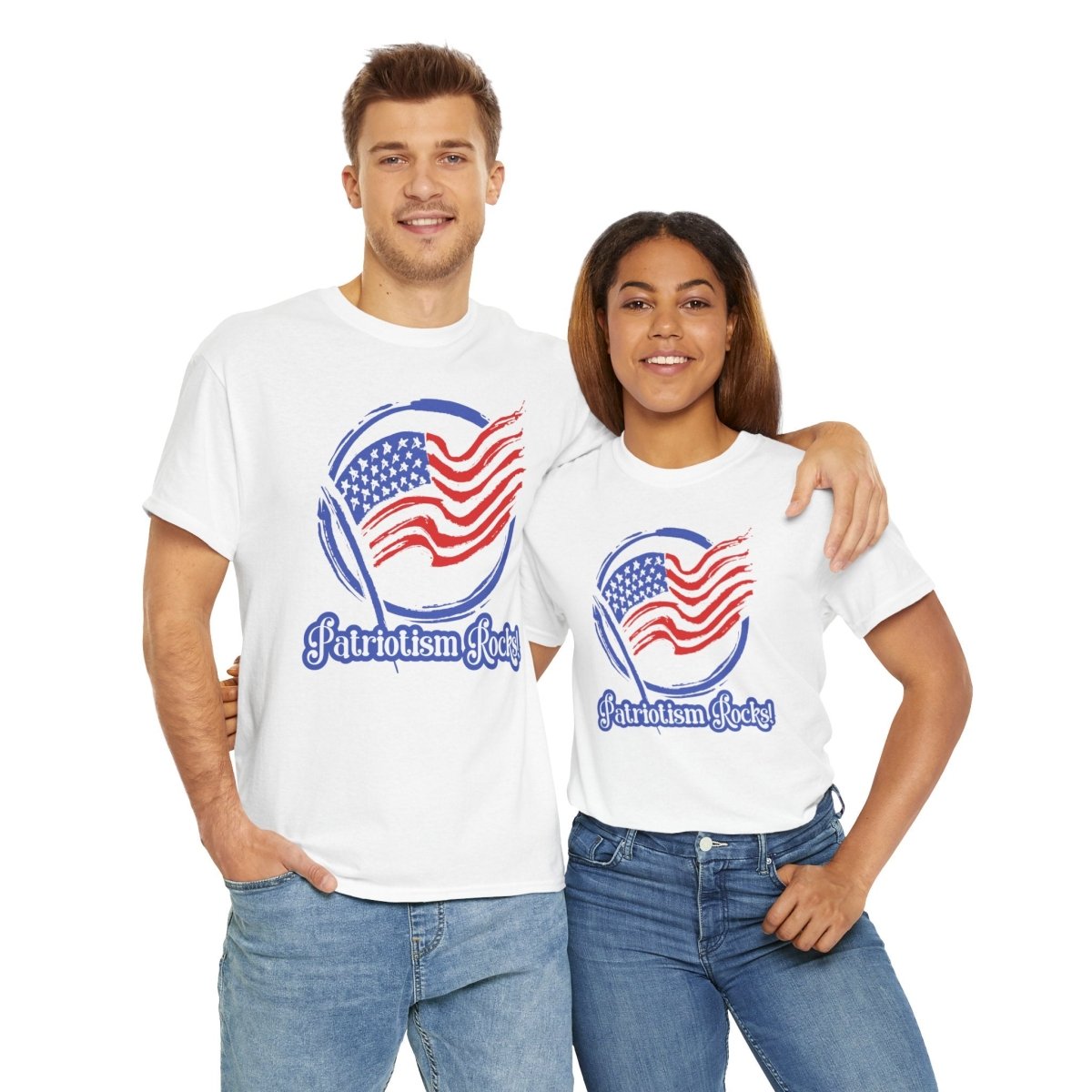 Patriotism Rocks T-Shirt - Unisex Heavy Cotton Tee