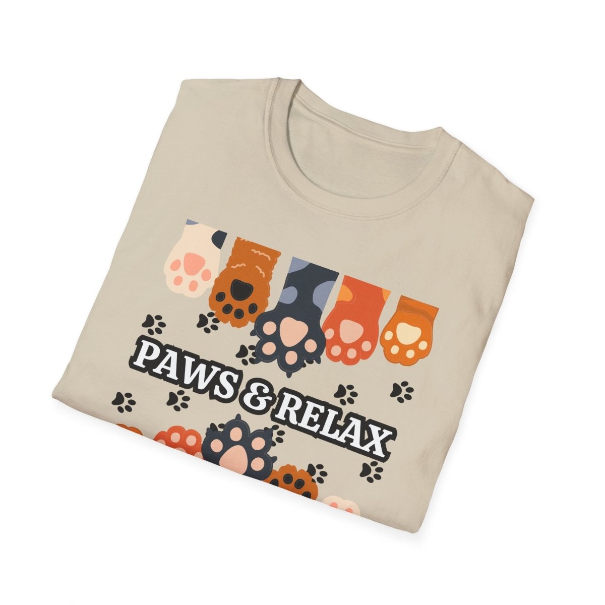 Paws & Relax Unisex T-Shirt, Cute Animal Lover Tee, Pet Owner Gift, Relaxation