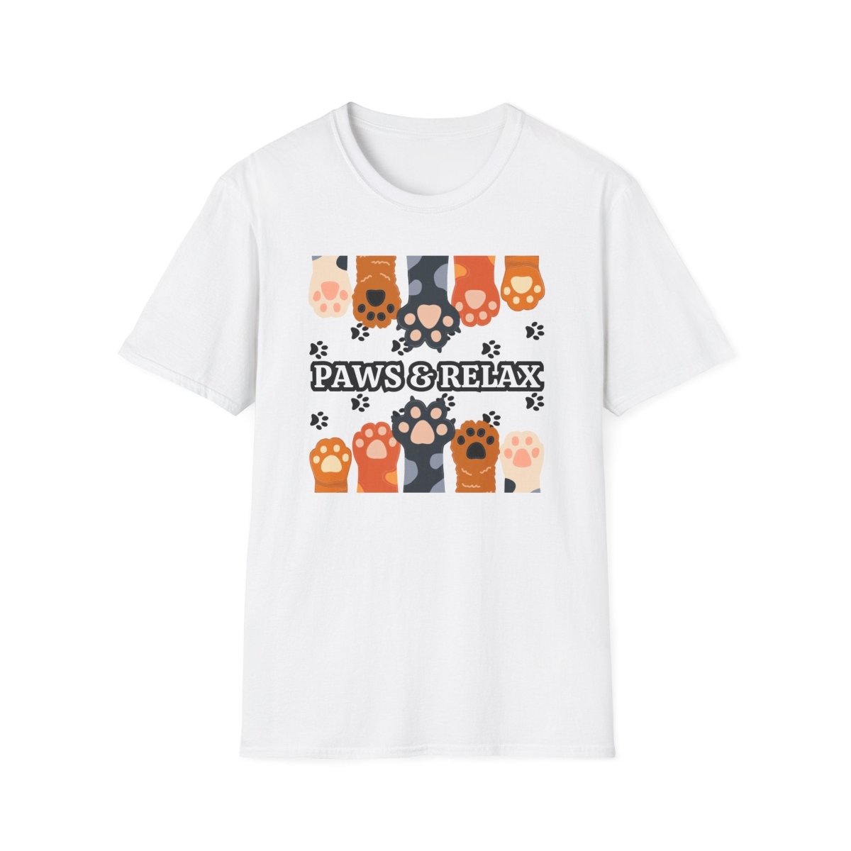 Paws & Relax Unisex T-Shirt, Cute Animal Lover Tee, Pet Owner Gift, Relaxation