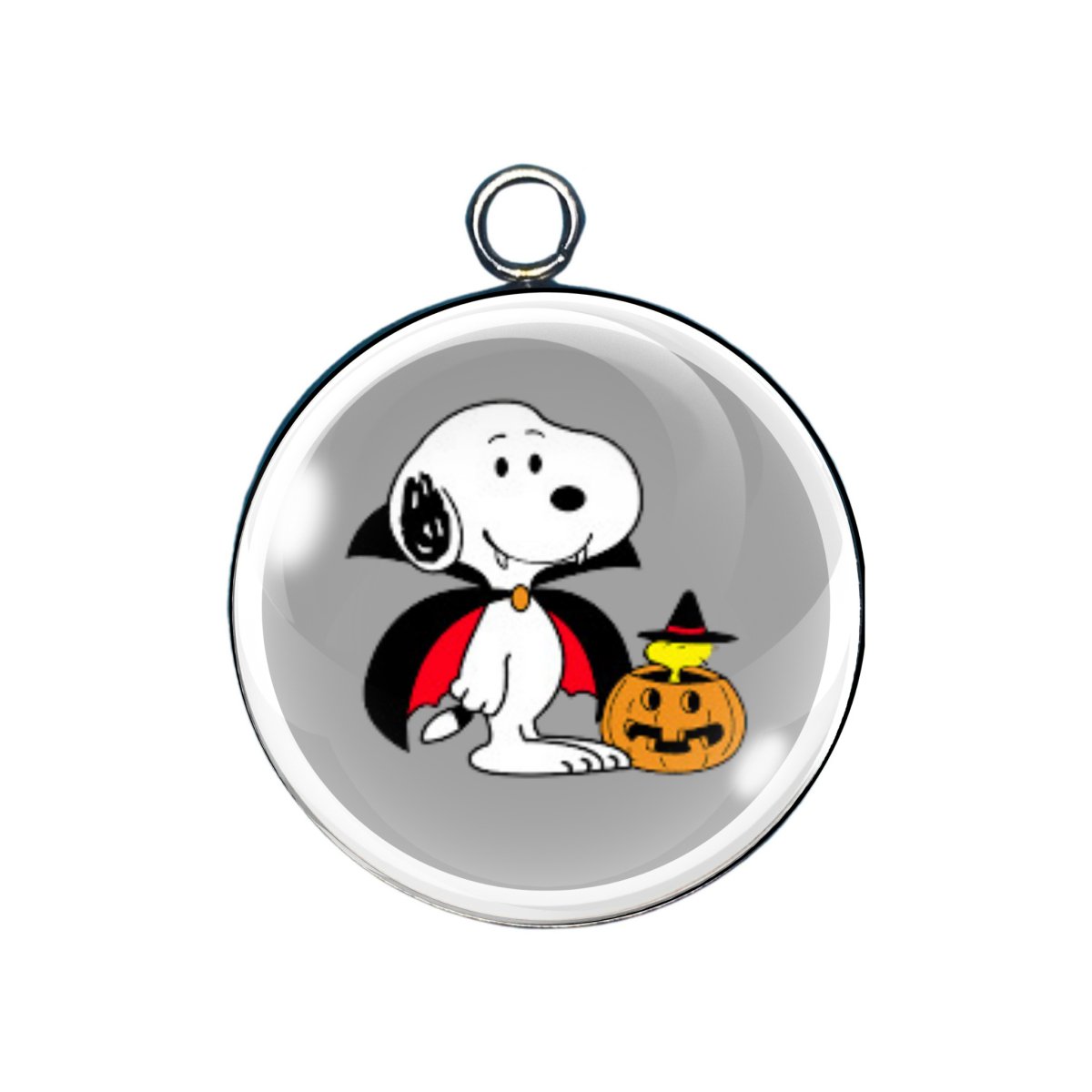 Peanuts halloween glass cabochon charm