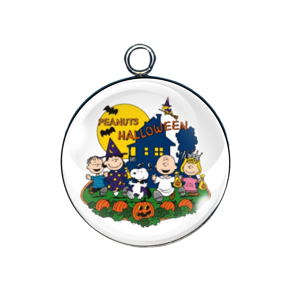 Peanuts halloween glass cabochon charm