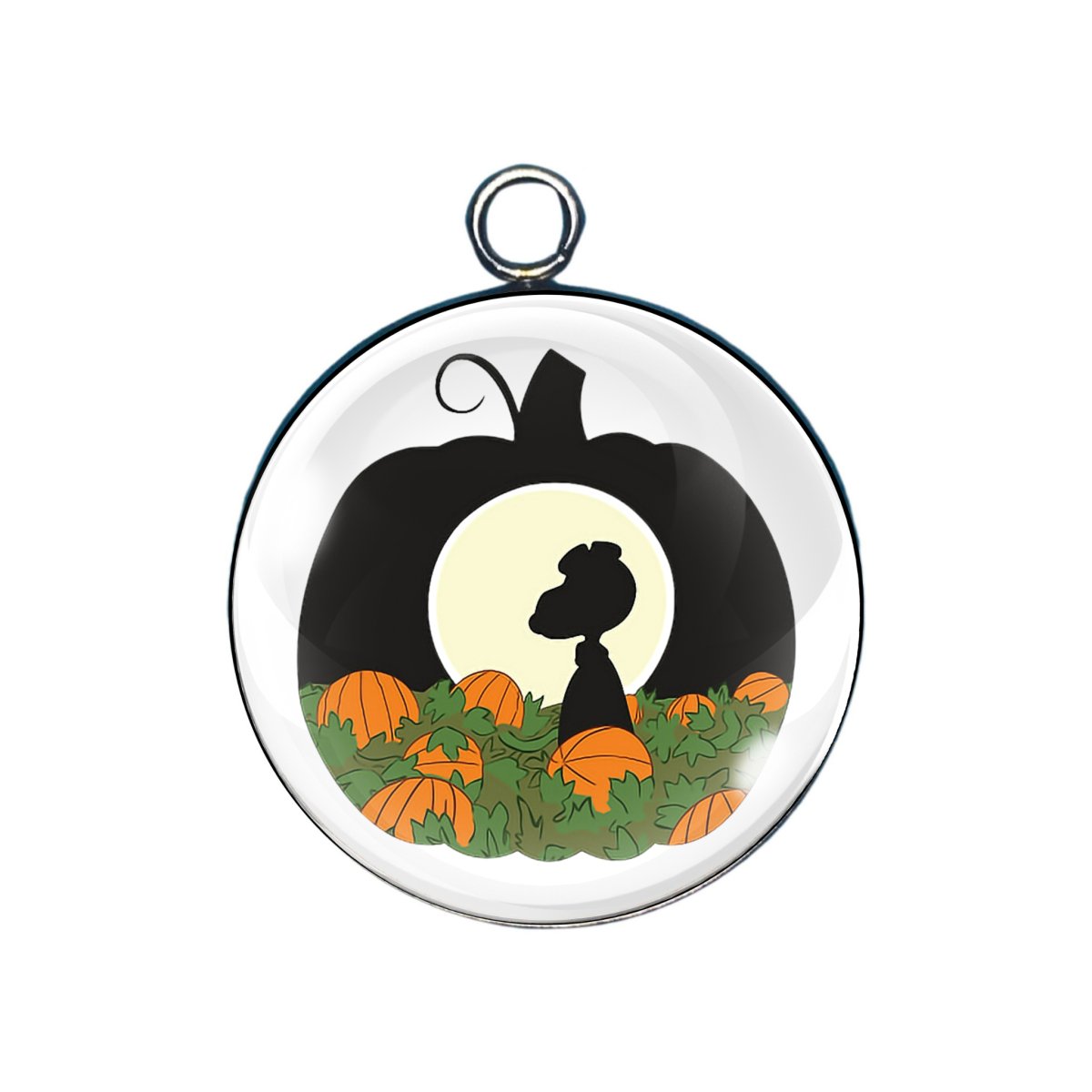 Peanuts halloween glass cabochon charm