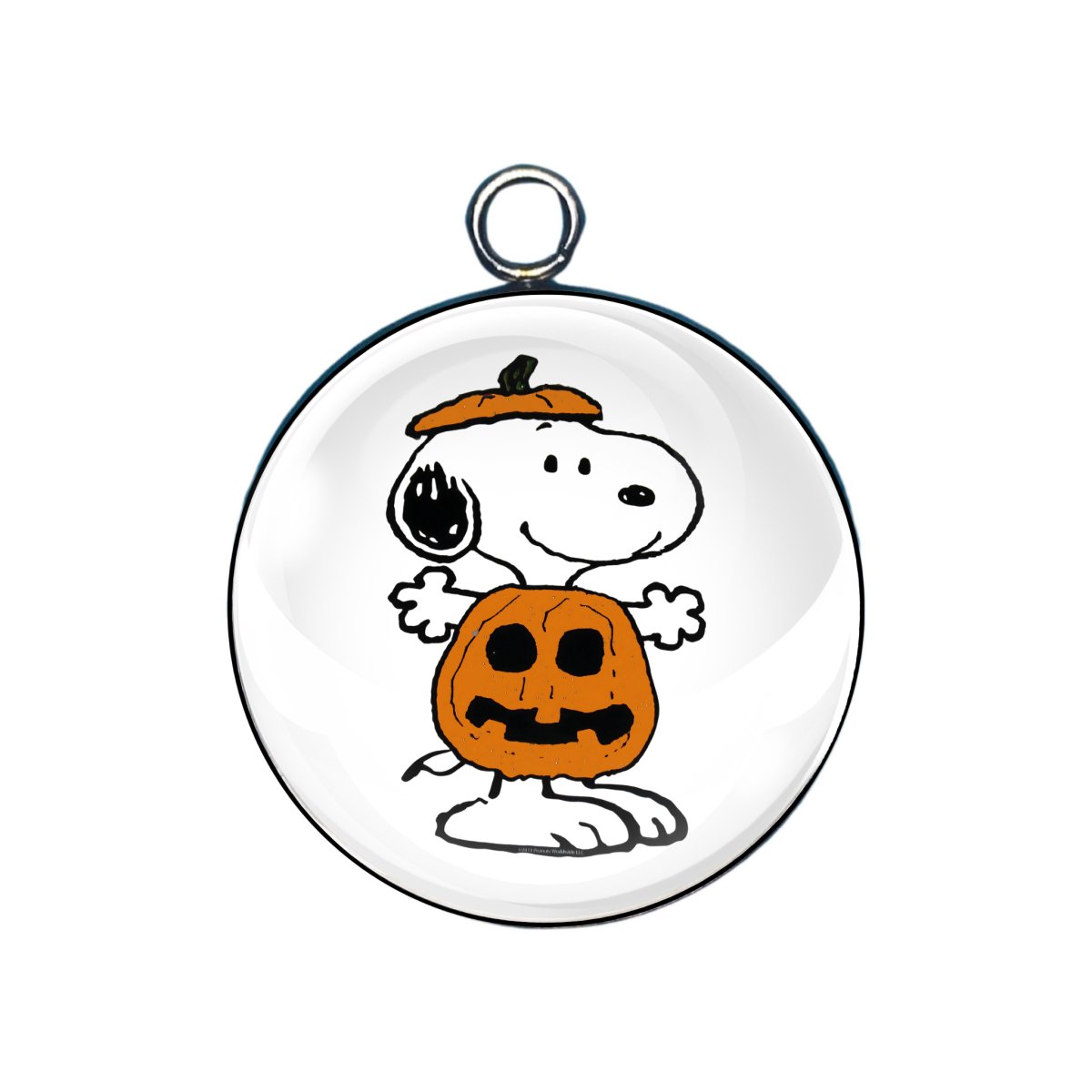 Peanuts halloween glass cabochon charm