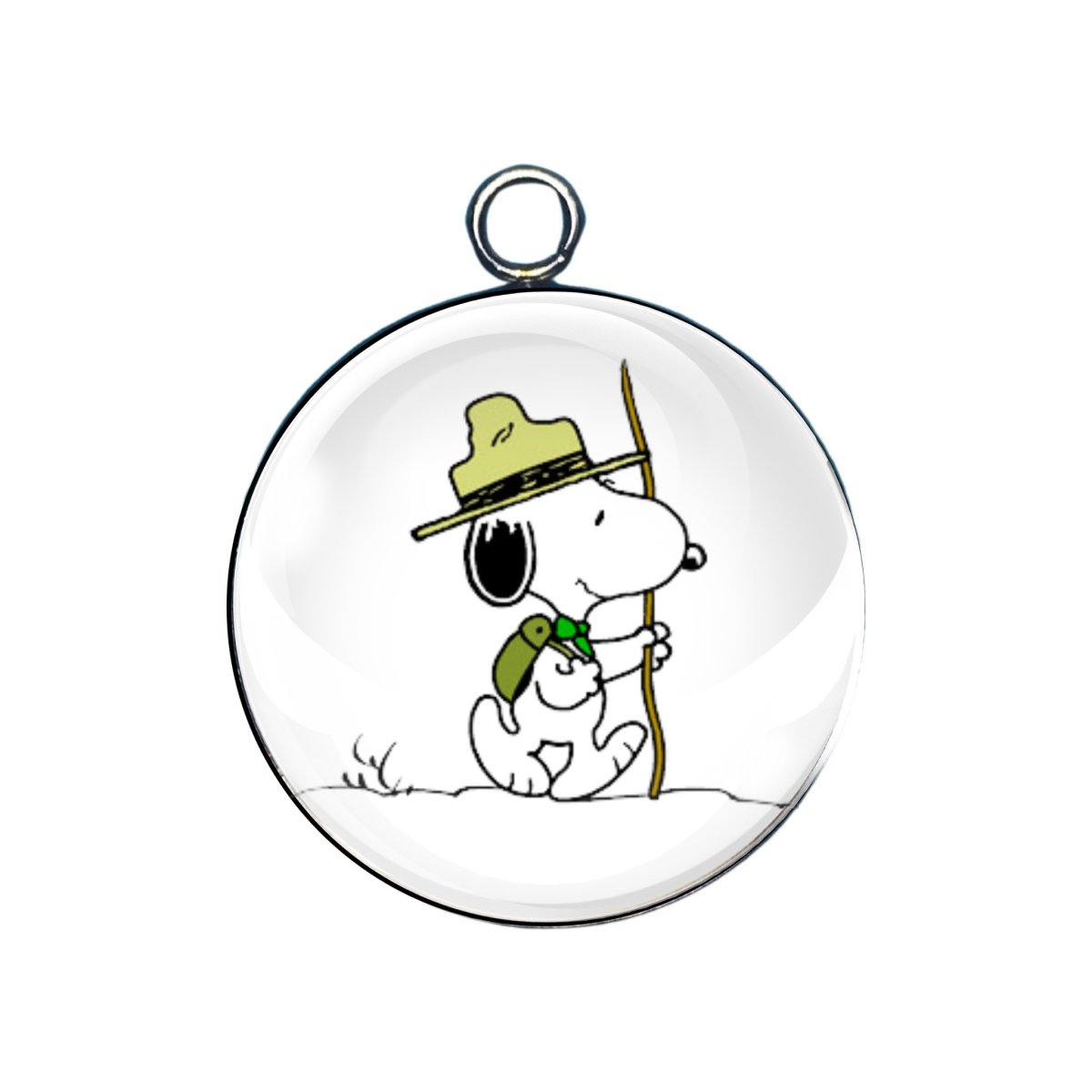 snoopy glass cabochon charm