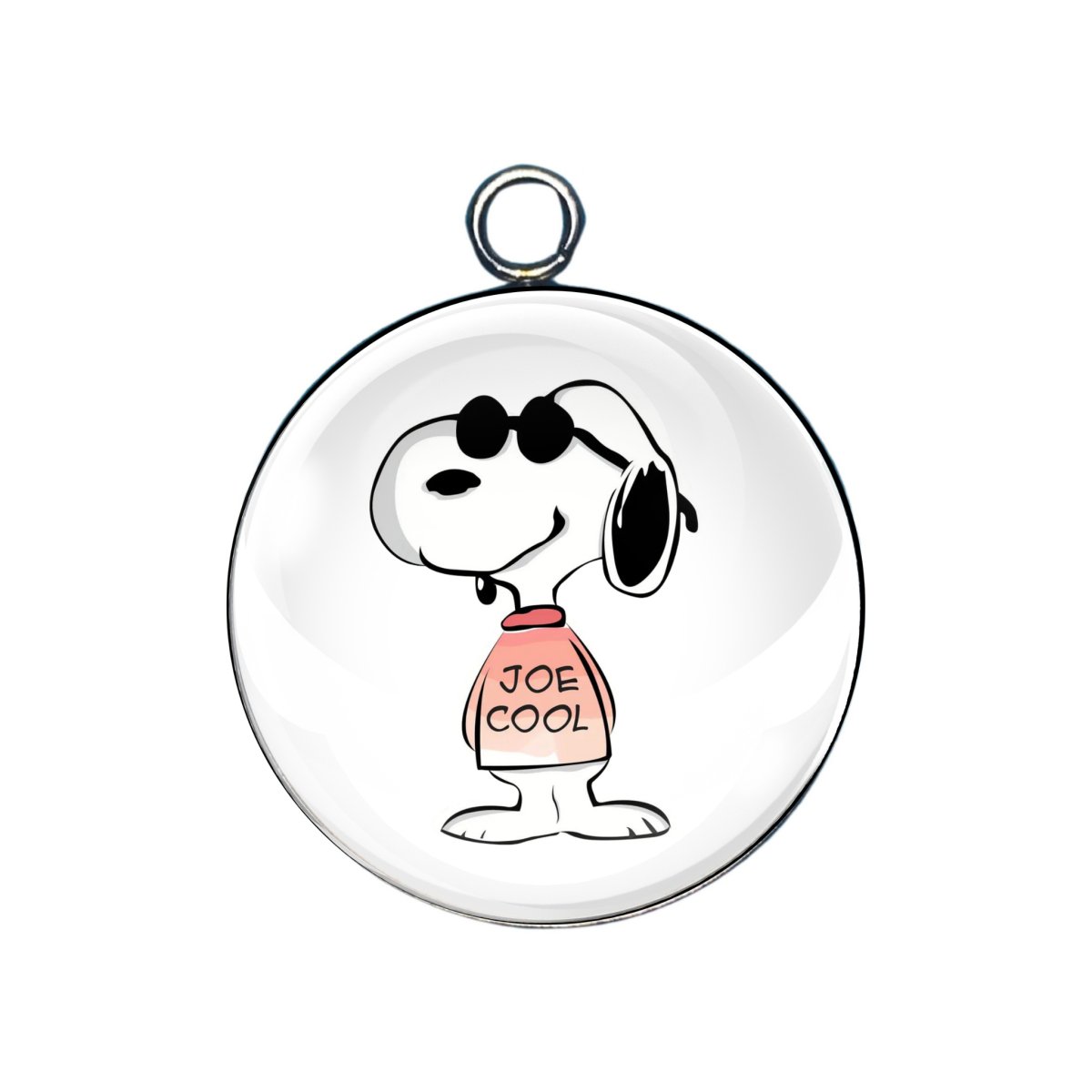 snoopy glass cabochon charm