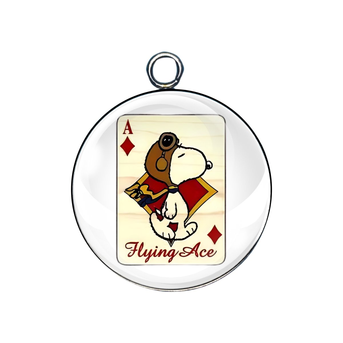 snoopy glass cabochon charm