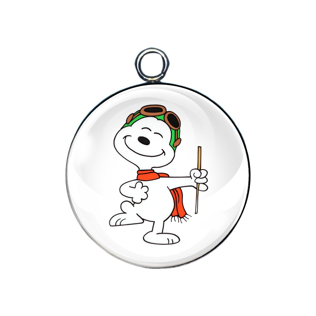 snoopy glass cabochon charm