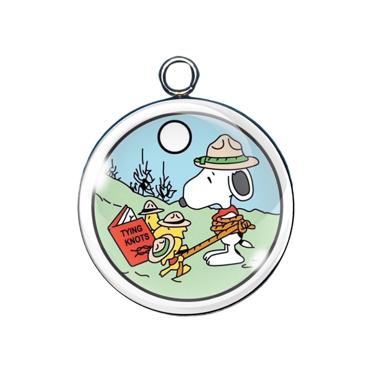 snoopy glass cabochon charm