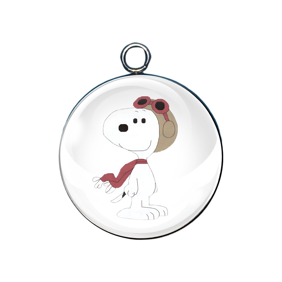 snoopy glass cabochon charm