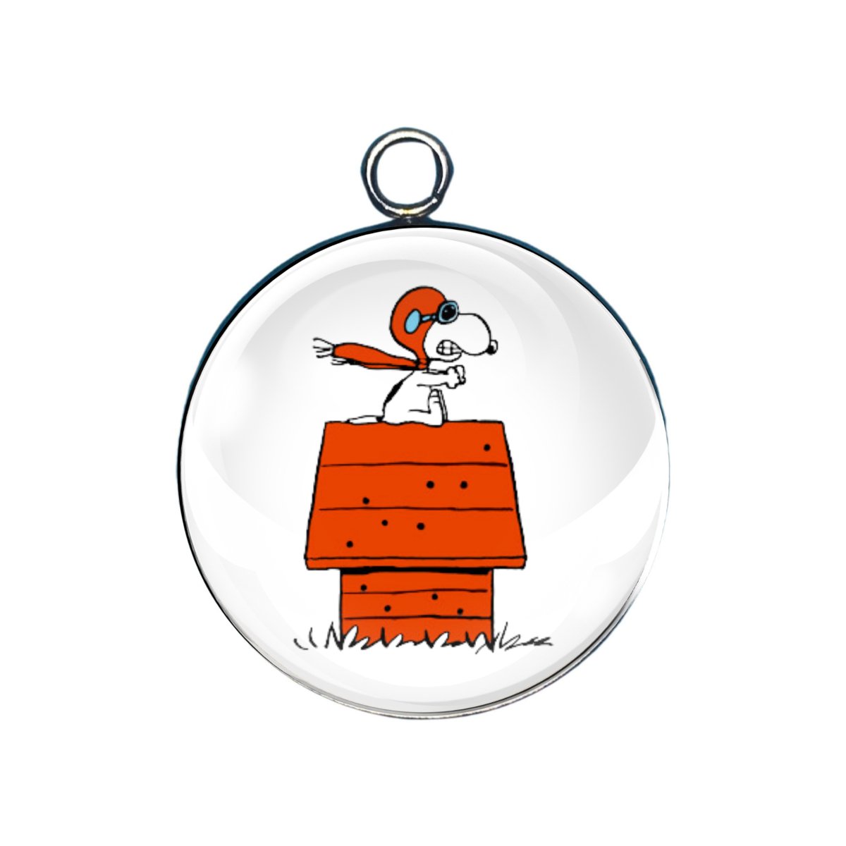 snoopy glass cabochon charm