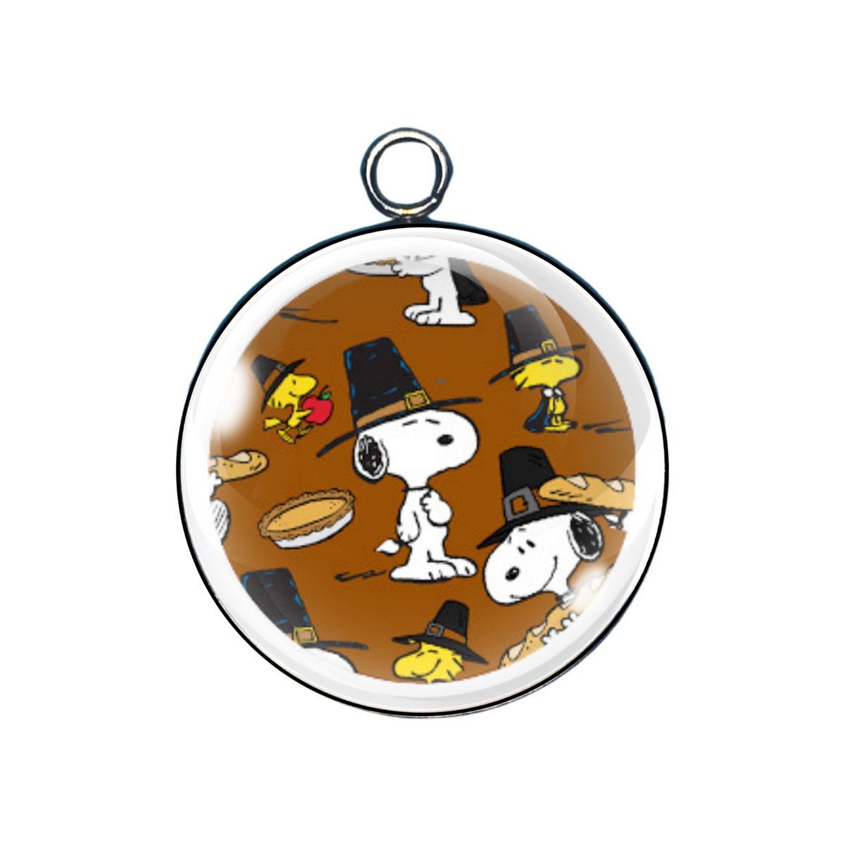 Peanuts Thanksgiving Glass Cabochon Charms