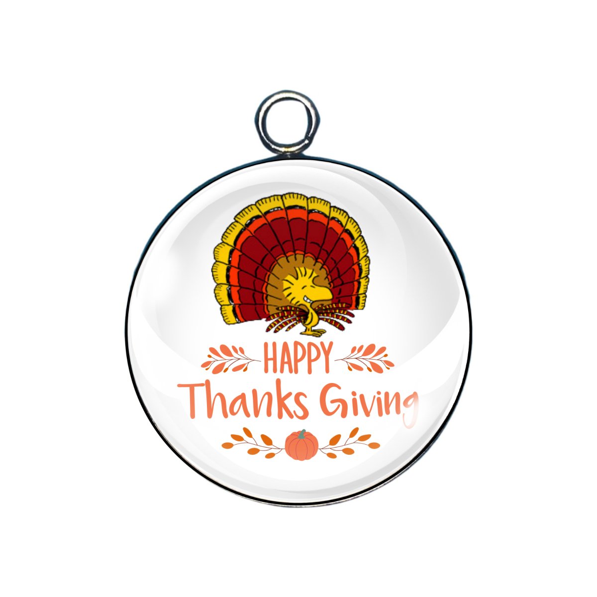 Peanuts Thanksgiving Glass Cabochon Charms