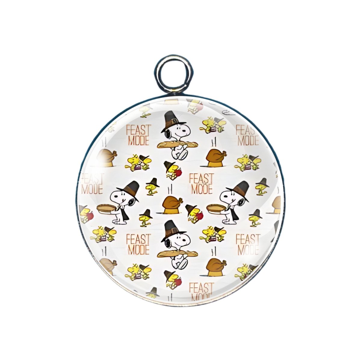 Peanuts Thanksgiving Glass Cabochon Charms