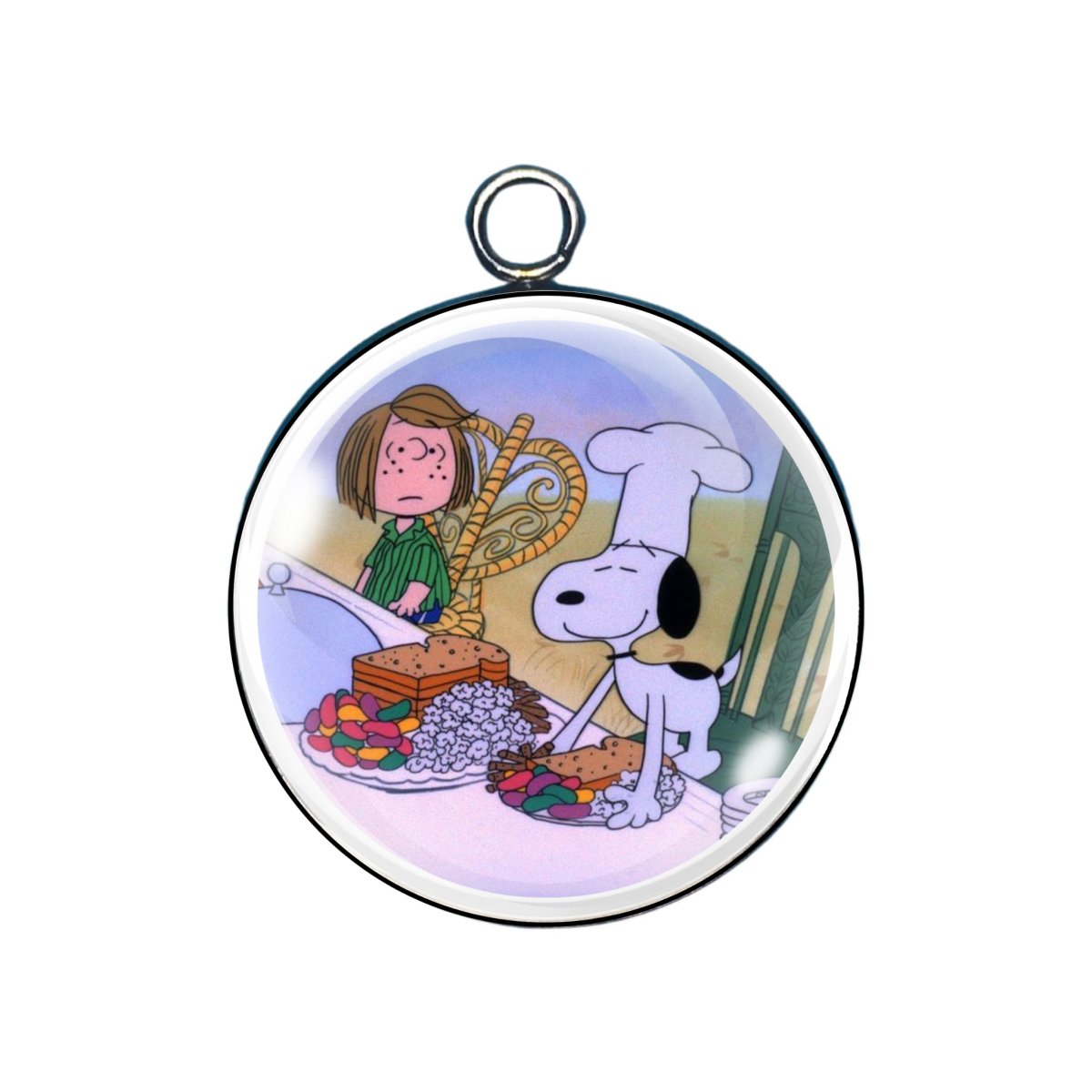 Peanuts Thanksgiving Glass Cabochon Charms