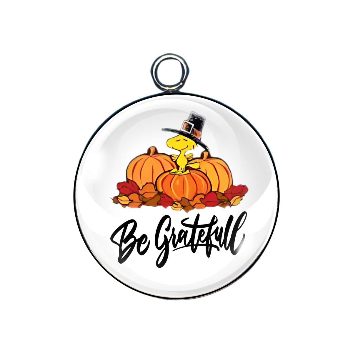 Peanuts Thanksgiving Glass Cabochon Charms