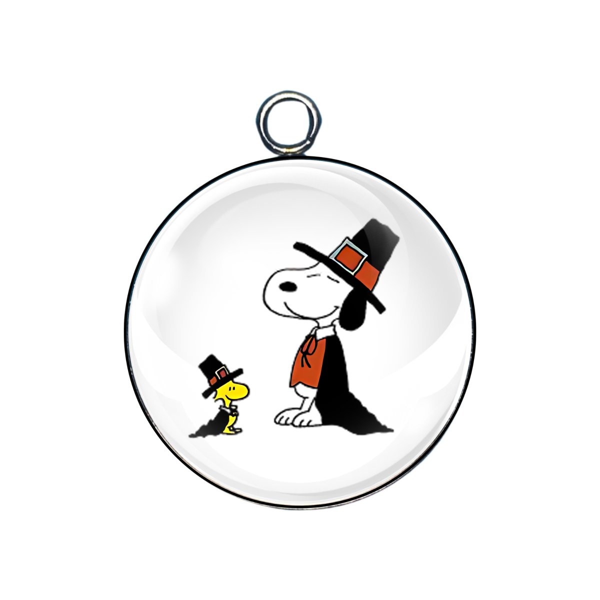 Peanuts Thanksgiving Glass Cabochon Charms