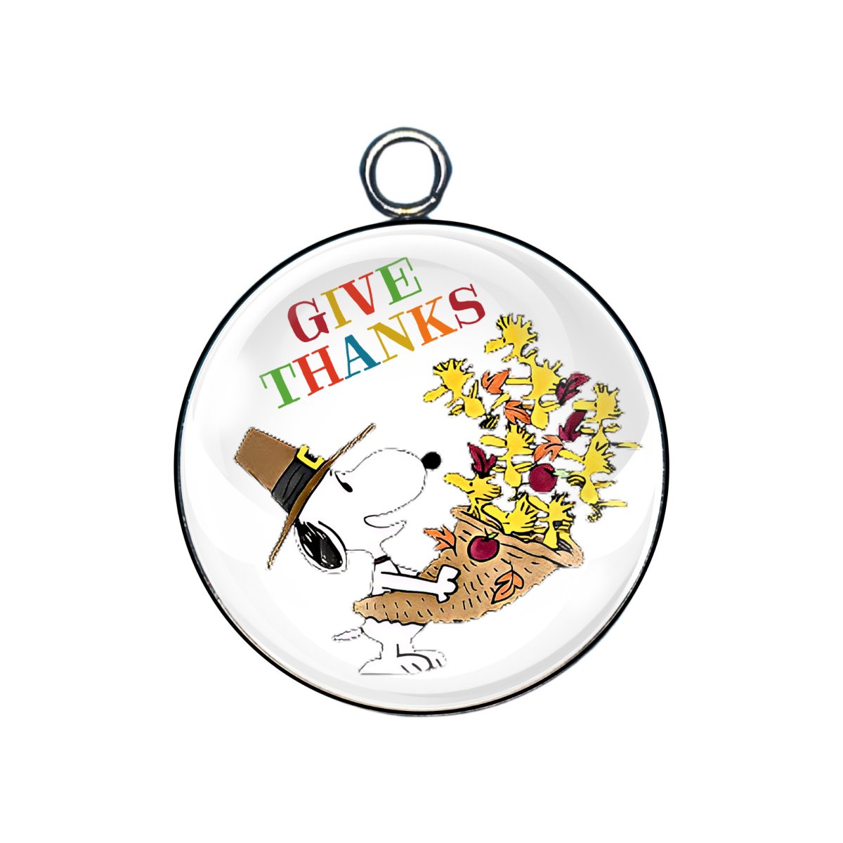 Peanuts Thanksgiving Glass Cabochon Charms