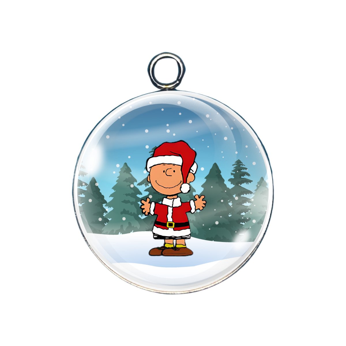 PeanutsChristmas Glass Cabochon Charms