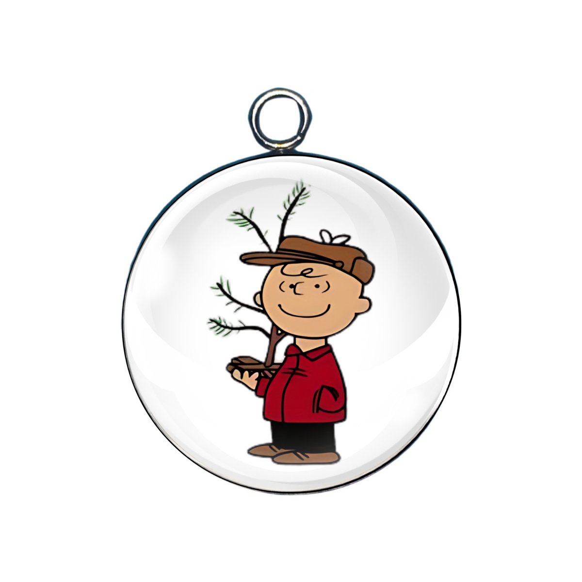 PeanutsChristmas Glass Cabochon Charms