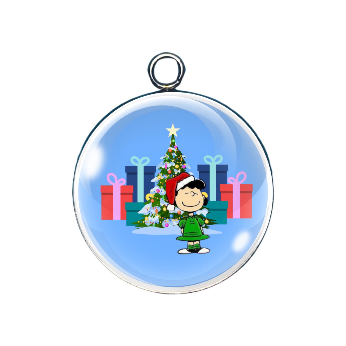 PeanutsChristmas Glass Cabochon Charms