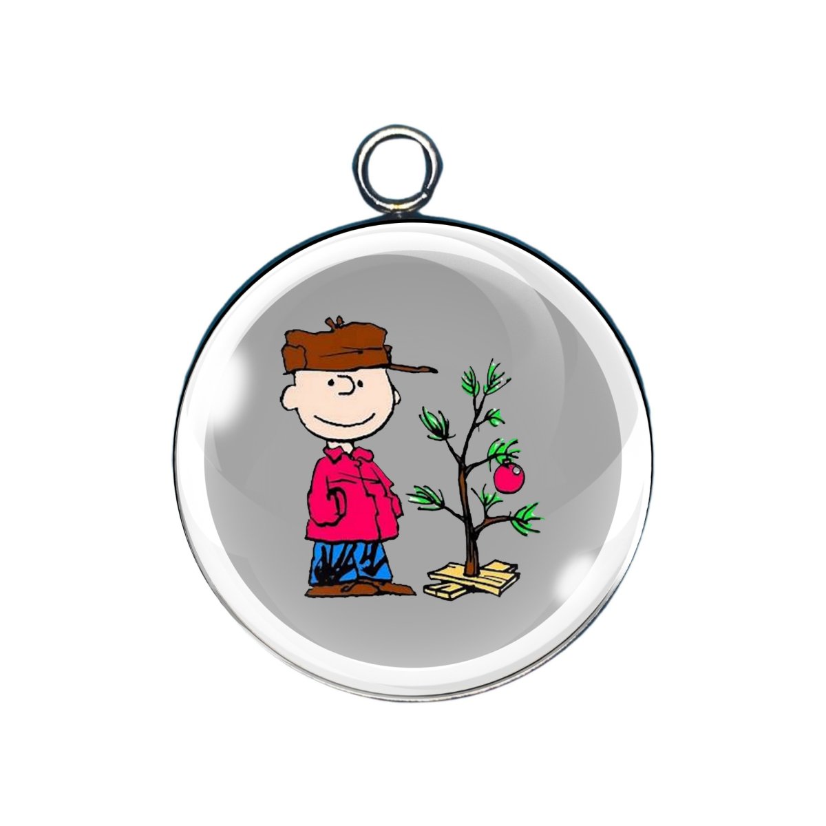 PeanutsChristmas Glass Cabochon Charms