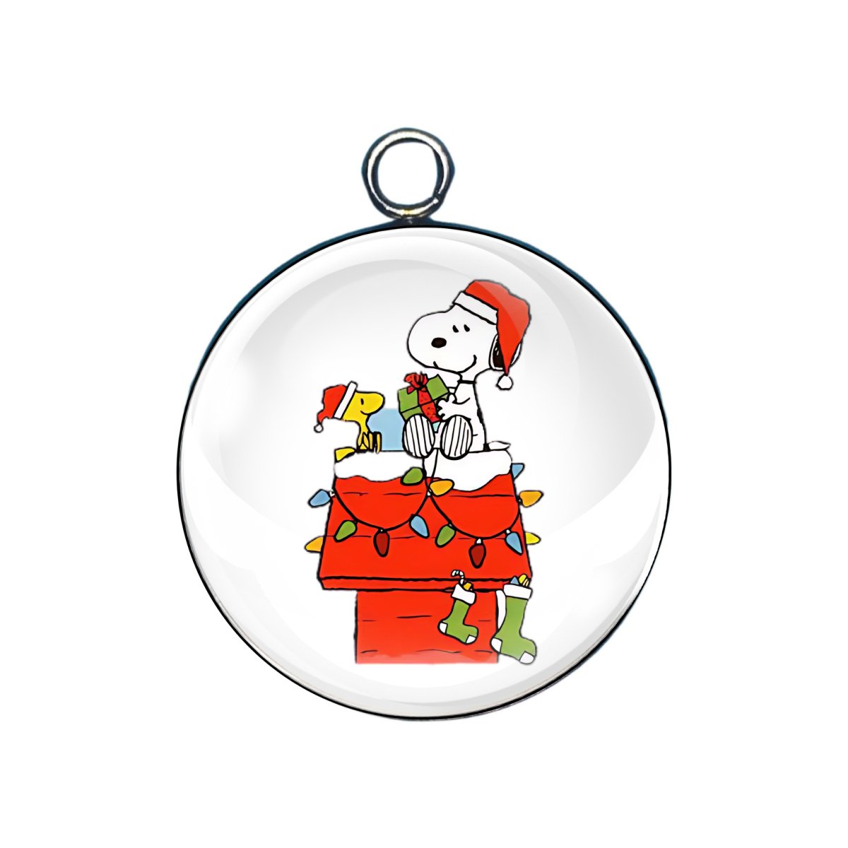 PeanutsChristmas Glass Cabochon Charms