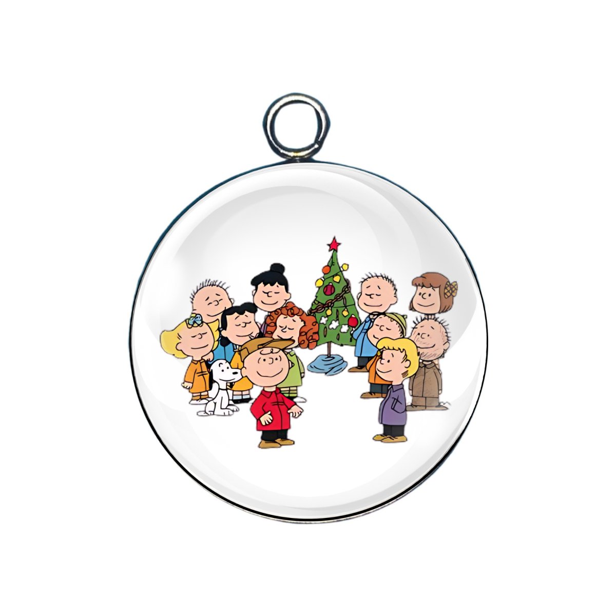 PeanutsChristmas Glass Cabochon Charms