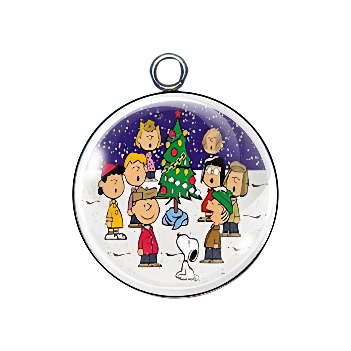 PeanutsChristmas Glass Cabochon Charms