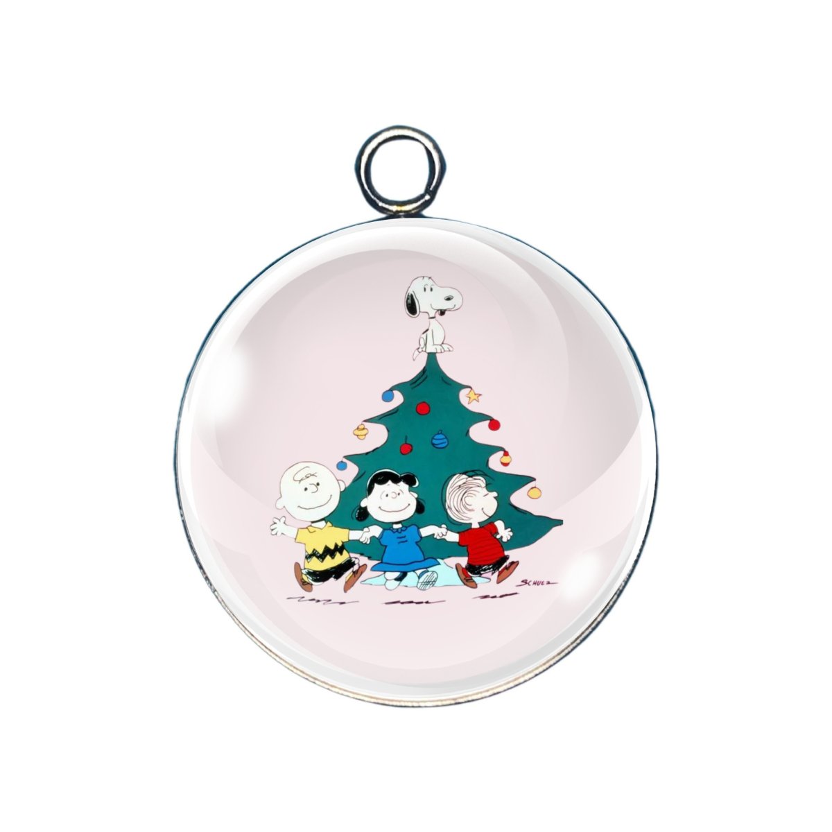 PeanutsChristmas Glass Cabochon Charms