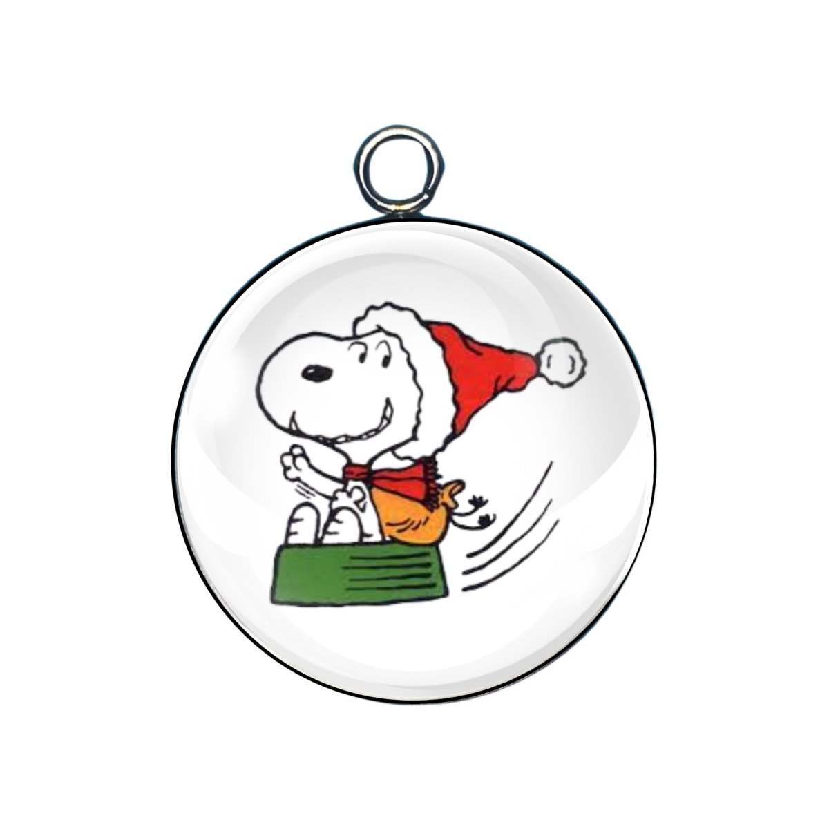 PeanutsChristmas Glass Cabochon Charms