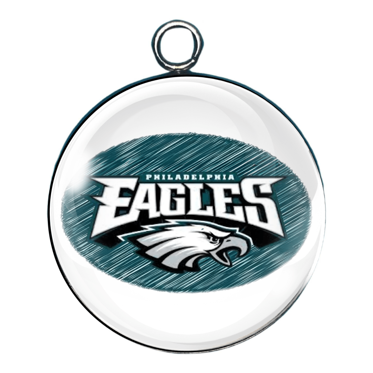 Philadelphia Eagles glass cabochon charm