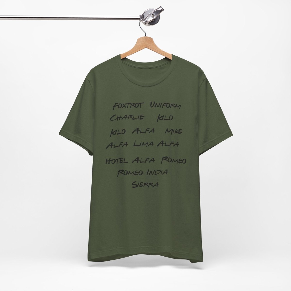 Phonetic Fury: Boldly Spelled Defiance Unisex Jersey Short Sleeve Tee