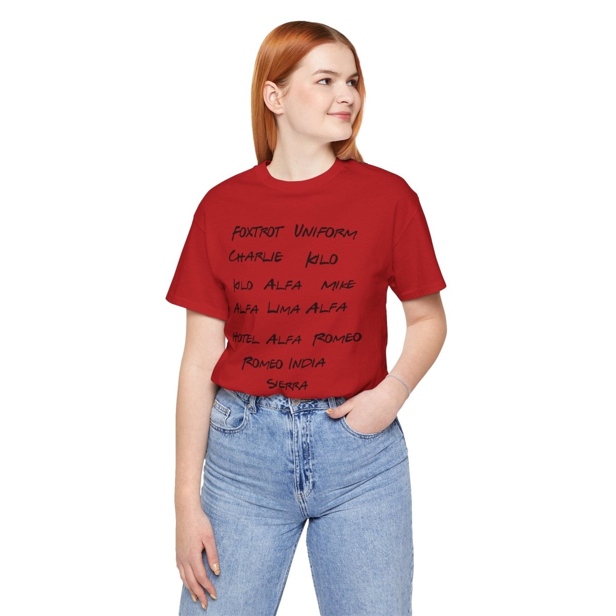 Phonetic Fury: Boldly Spelled Defiance Unisex Jersey Short Sleeve Tee